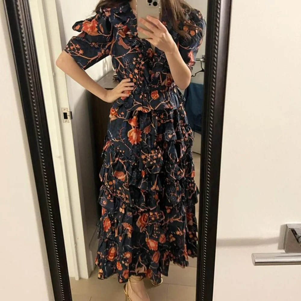 Ulla Johnson Aurora Ruffled Cotton Dress - Picture 4 of 6